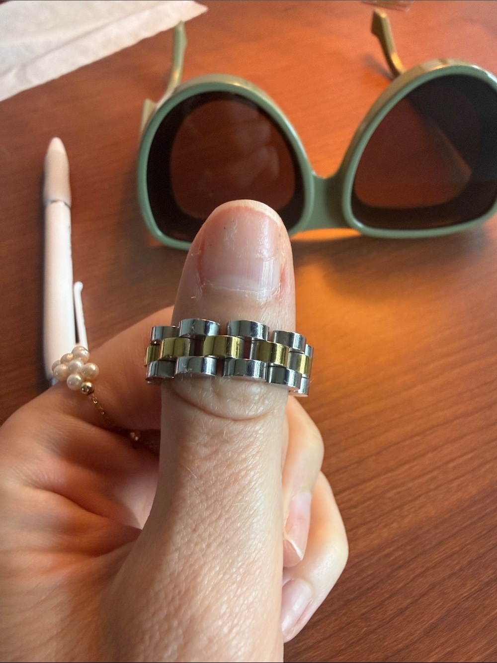 House of Harlow Watch Band Ring. Size 8